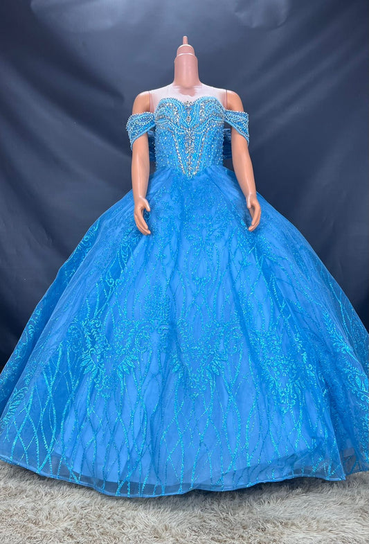 LIGHT BLUE WEDDING DRESS