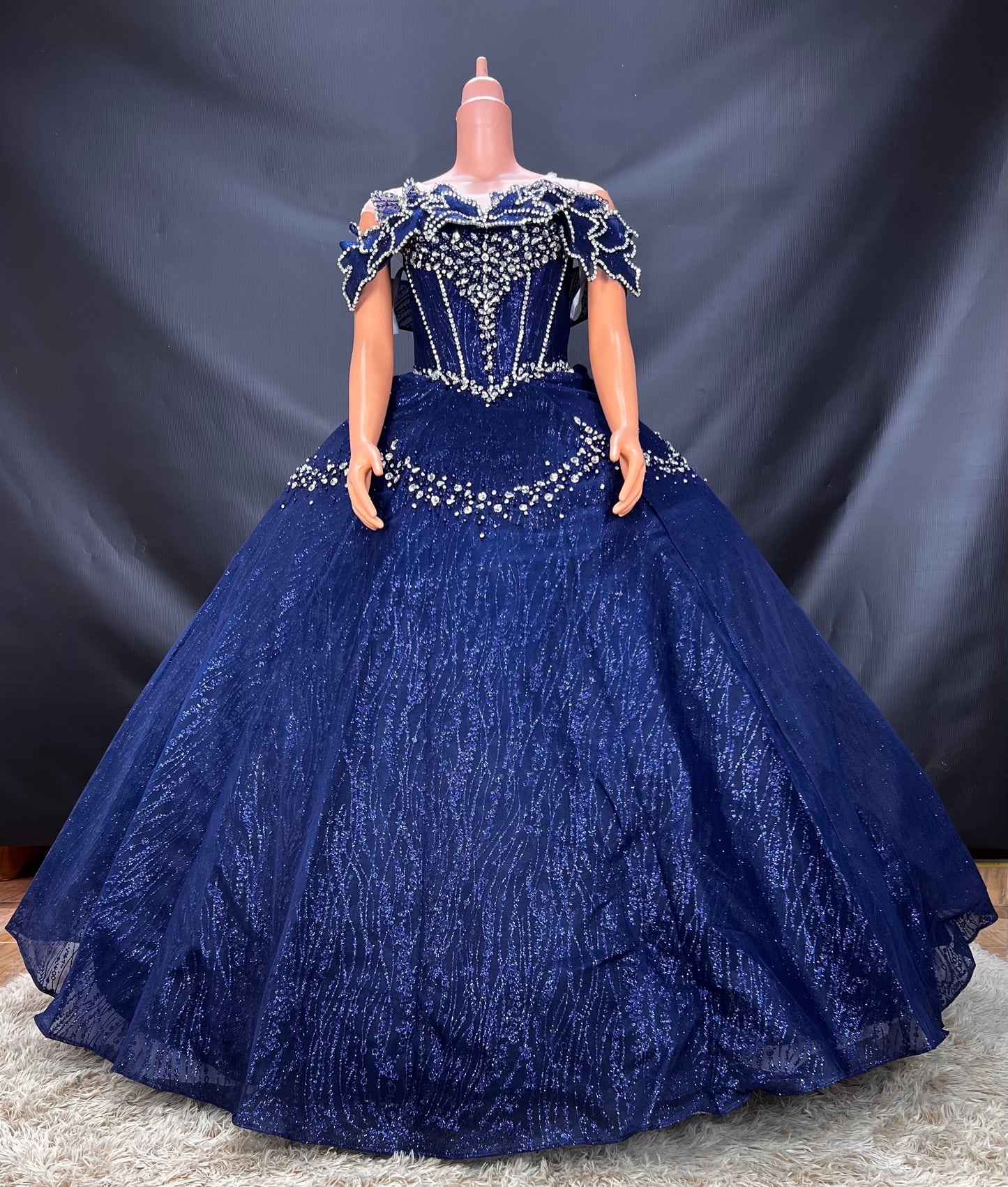 Blue wedding dress